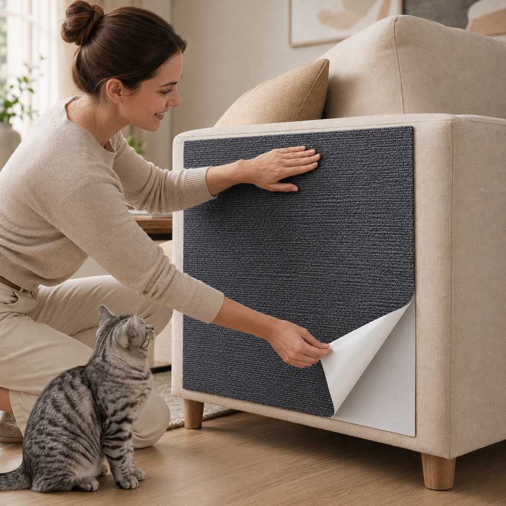 Self-Adhesive Sofa Protector & Scratch Mat for Cats
