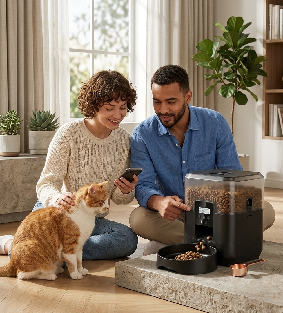 AuraSmart Automatic Pet Food Dispenser