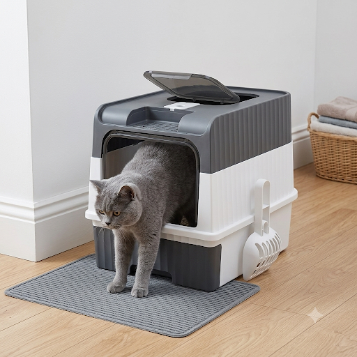 Hooded Cat Litter Box