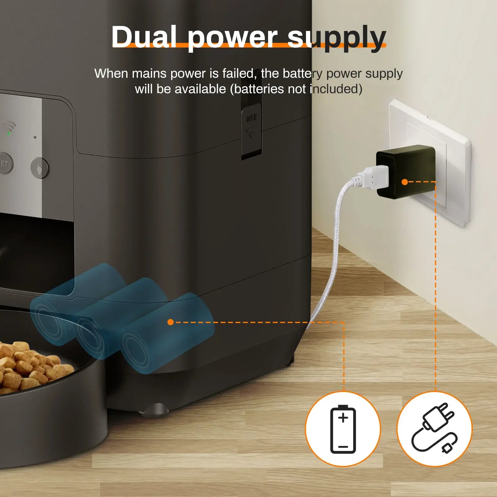 AuraSmart Automatic Pet Food Dispenser