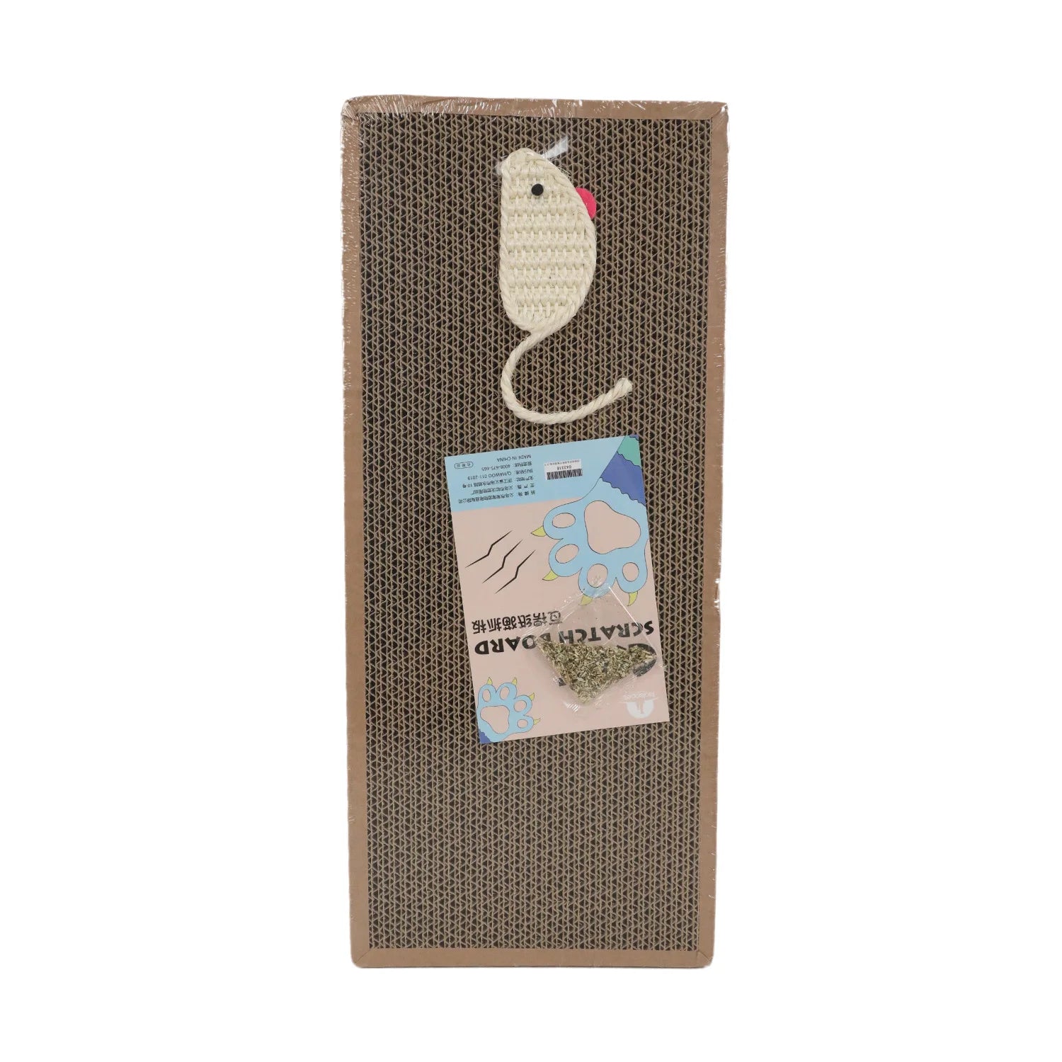 Interactive Cat Play Board with Puzzle Holes