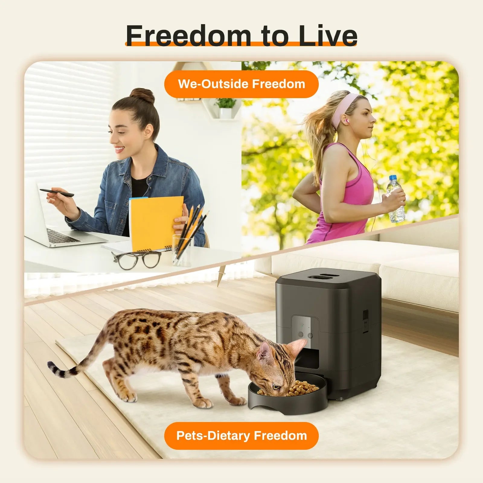 AuraSmart Automatic Pet Food Dispenser