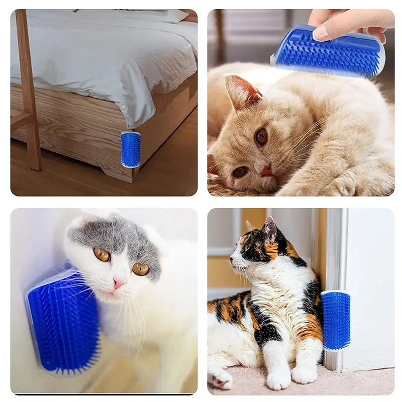 Corner Self-Groomer Massage Brush for Cats