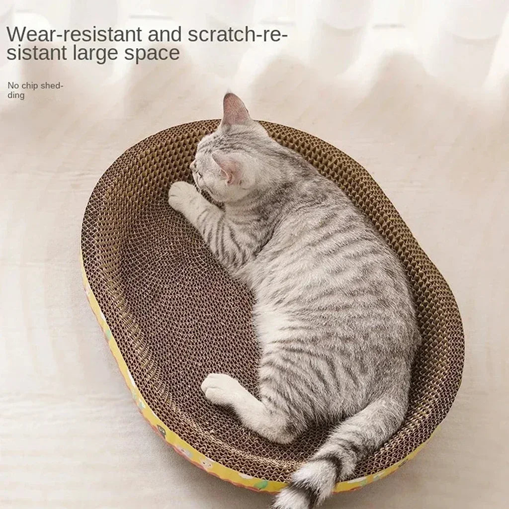 Interactive Cat Play Board with Puzzle Holes