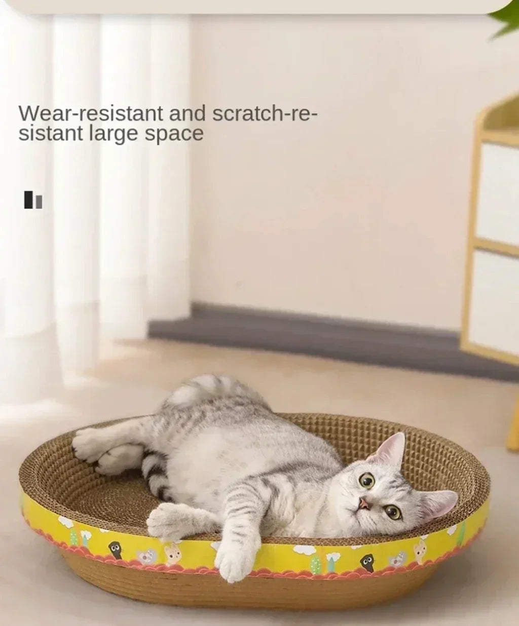Interactive Cat Play Board with Puzzle Holes