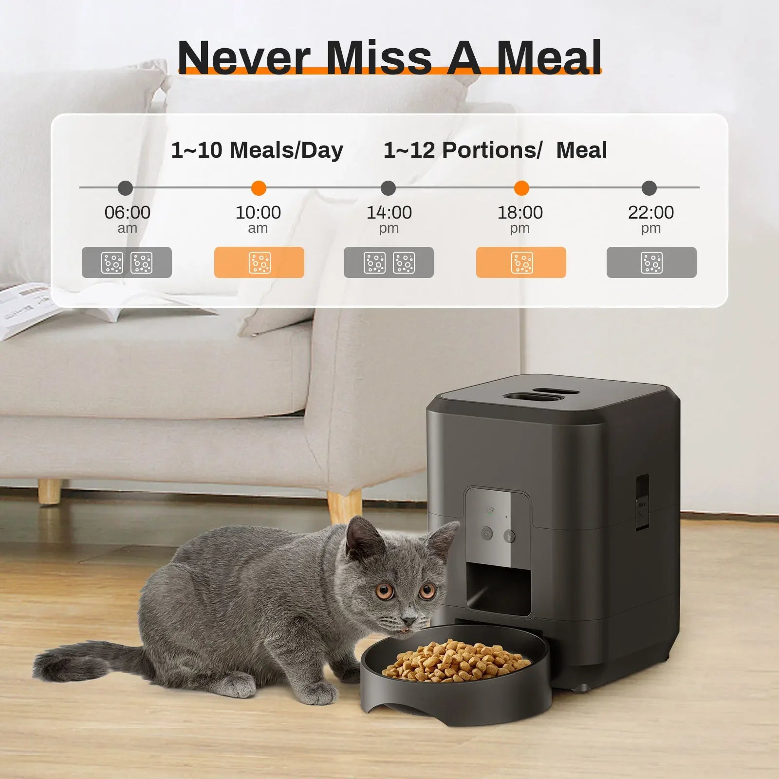 AuraSmart Automatic Pet Food Dispenser